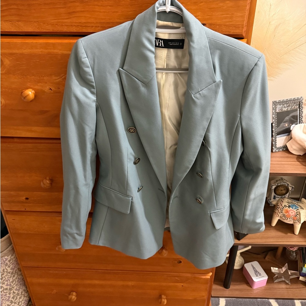 Zara gray/blue blazer